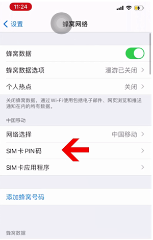 渝中苹果14维修网分享如何给iPhone14的SIM卡设置密码 