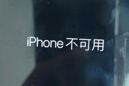 渝中苹果服务网点分享锁屏界面显示“iPhone 不可用”如何解决 