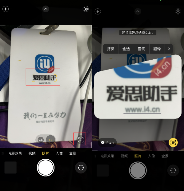 渝中苹果手机维修分享升级iOS 16后如何通过相机翻译文本 