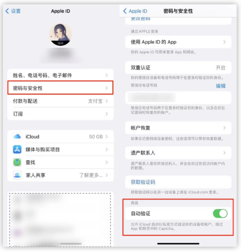 渝中苹果手机维修分享iOS 16 自动验证功能开启方法 