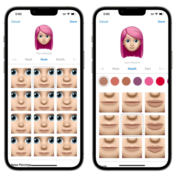 渝中苹果手机维修分享​iOS 16中的拟我表情有了哪些变化和升级 