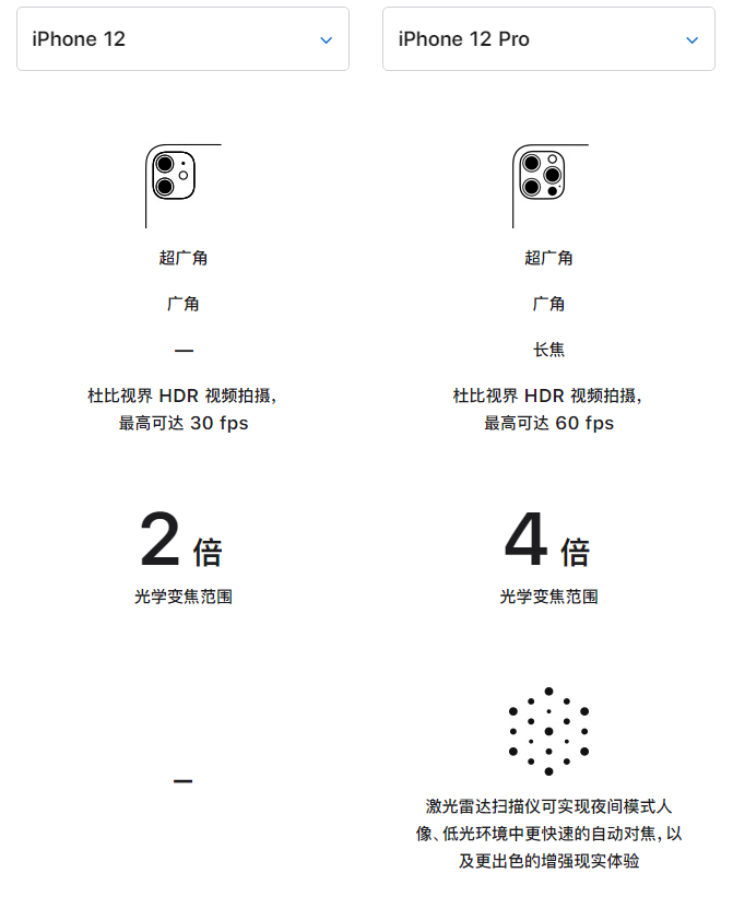 渝中苹果手机维修分享苹果 iPhone 12 与 iPhone 12 Pro 选哪款 